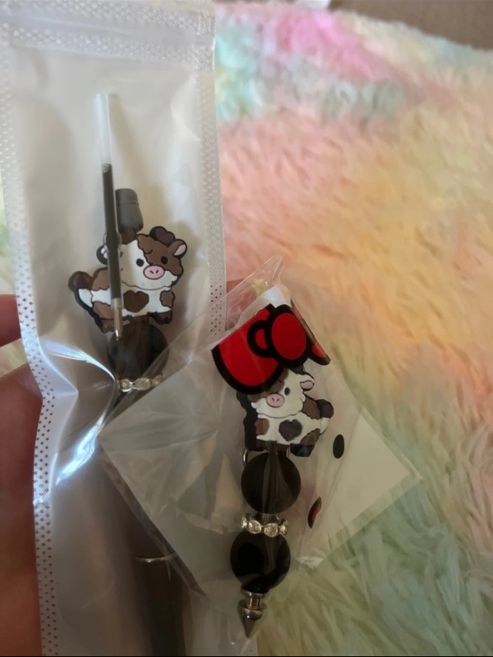Brown cow pen and key chain!